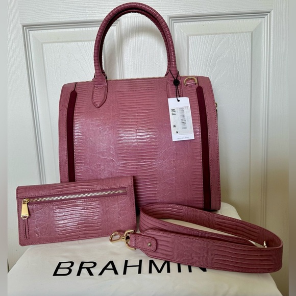 🥀 NWT Brahmin Rose Thornfield Caroline and Ady Set 🥀 - Picture 4 of 10